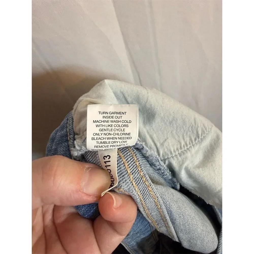 Soho Jeans Skirt Womens Size 8 Blue Light Wash Denim Mini Colorblock Hem - Picture 9 of 9